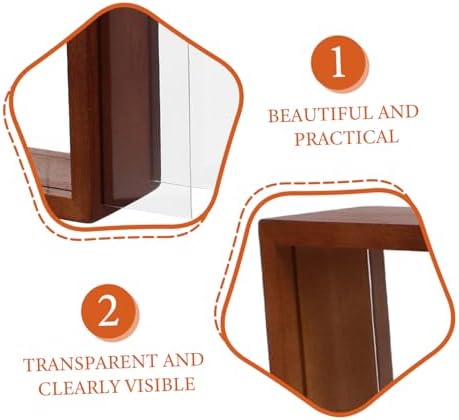 Healifty Deep Shadow Box Rectangle 12x18in Photo Frame Wood Flower Display Stand