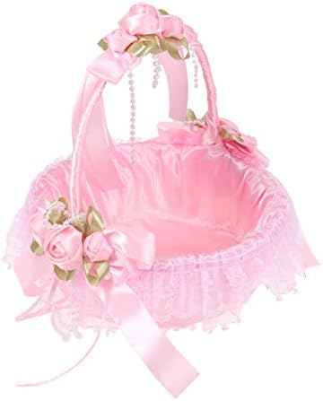 Amosfun Flower Girl Basket with Handle