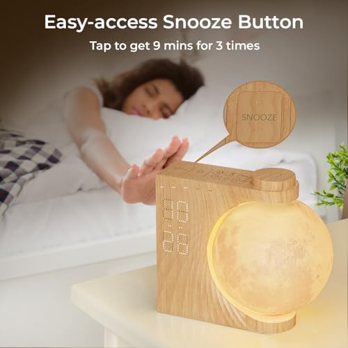 Sunrise Alarm Clock with Moon Light and 10 Light Effects