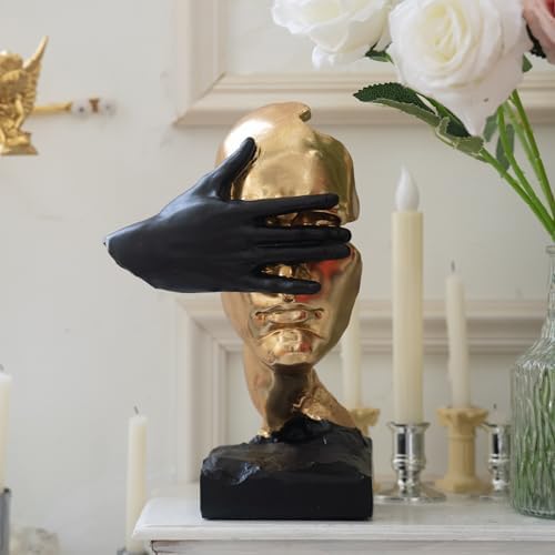 Thinker Statue - Silence is Gold Abstract Art Figurine Decor