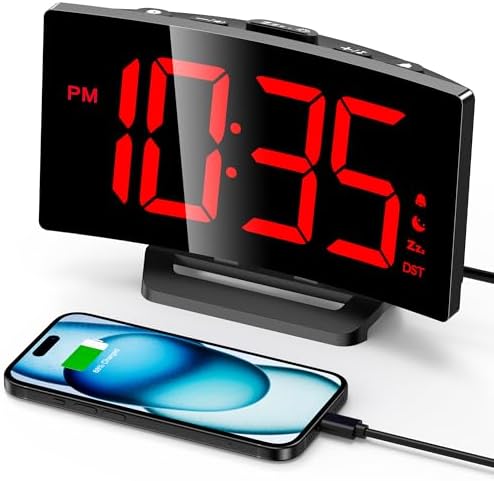 GOLOZA Digital Alarm Clock with Night Mode and Custom Brightness