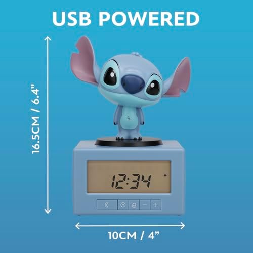 Disney Stitch Sleep Training Alarm Clock with Night Light