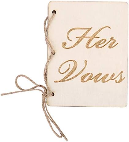 2pcs Vow Booklets with Hemp Rope for Wedding Ceremony