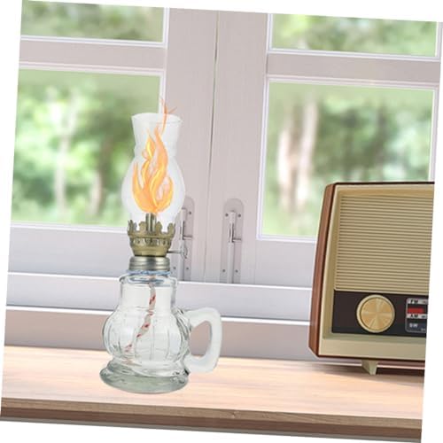 DOITOOL 2sets Vintage Glass Kerosene Lamp Parts