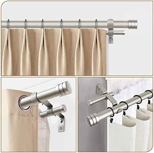 TONIAL 1 Inch Heavy Duty Double Curtain Rods