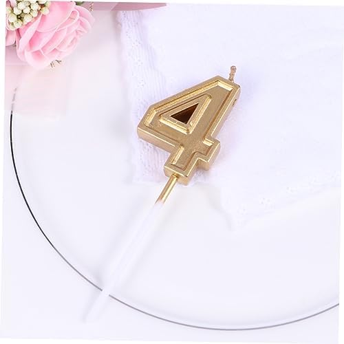 HEALLILY Gold Glitter Birthday Candle Cake Topper
