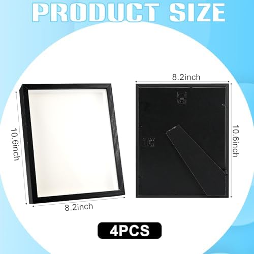 4 Pack 8x10 Shadow Box Frame with Adhesive Tape
