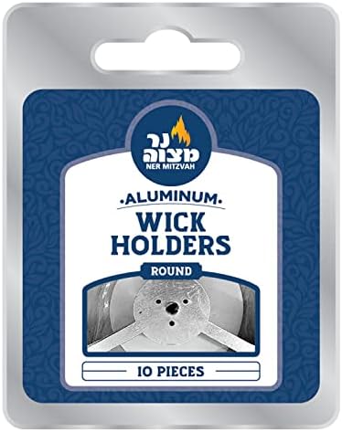 Ner Mitzvah Aluminum Wick Holders Pack of 10