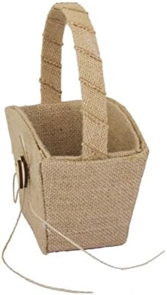 WINOMO Double Heart Flower Girl Basket with Bowknot