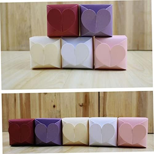 FRCOLOR 50pcs Heart Shaped Candy Boxes for Celebrations