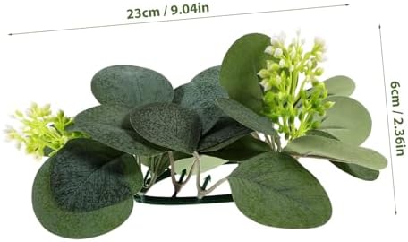 PRETYZOOM Artificial Eucalyptus Candle Wreaths 2pcs