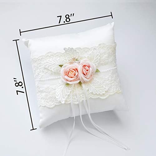 Flower Girl Basket and Ring Bear Pillow Set - Ivory