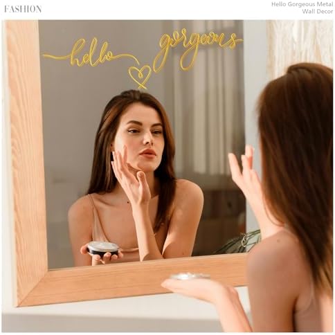 Hicarer Hello Gorgeous Gold Wall Art Decor Set