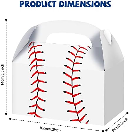 BCHOCKS 24 Pack Baseball Party Favor Boxes