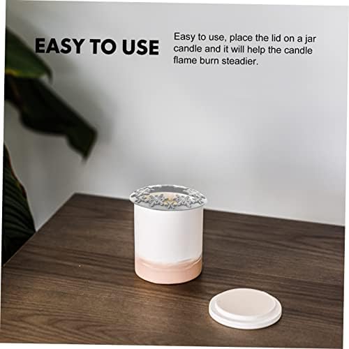 DOITOOL Smart Cover Candle Jar Christmas Topper Zinc Alloy Silver
