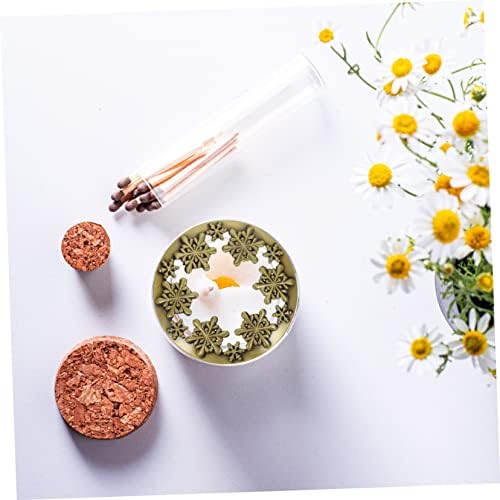 1pc Christmas Candle Cup Lid Zinc Alloy Jar Cover Snowflake Design Heat Gathering