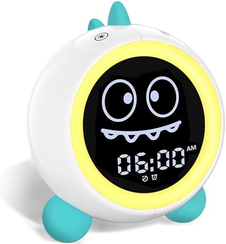 DINOTIME Kids Alarm Clock with Dinosaur Design Green