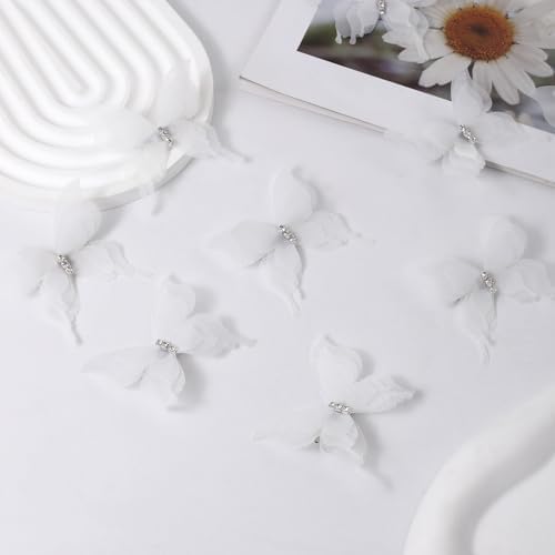 SUQ I OME 12PCS White Butterfly Curtain Decorations