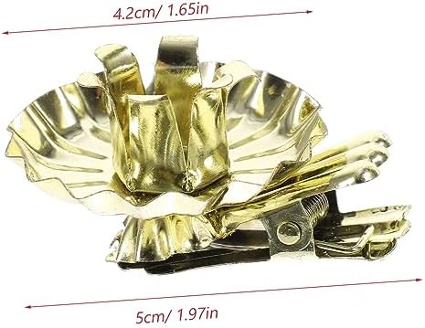 Christmas Candlestick Holder Clip Set for Tree Decor