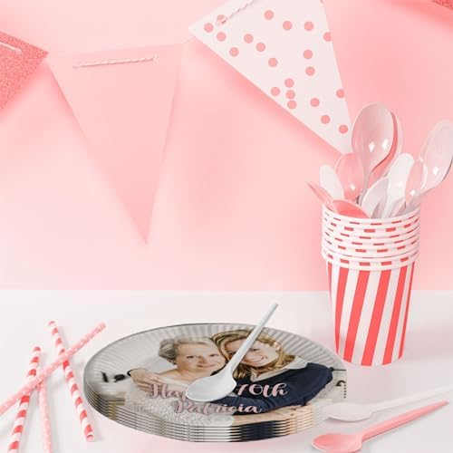 Custom Photo Party Plates for Baby Announcement 25