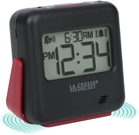 La Crosse Technology Buzz Digital Alarm Clock with Vibration and Loud Sound