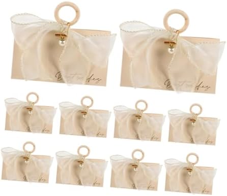 Minkissy 10pcs Wedding Favor Boxes with Handle and Ribbon