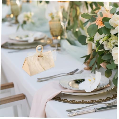 Minkissy 10pcs Wedding Favor Boxes with Handle and Ribbon