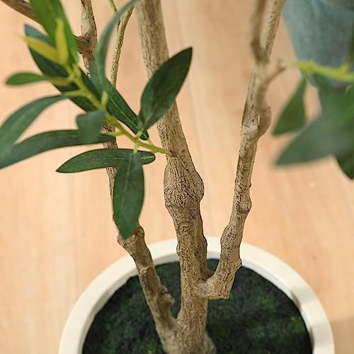 LOMANTO Artificial Olive Trees 5 ft Tall Fake Tree