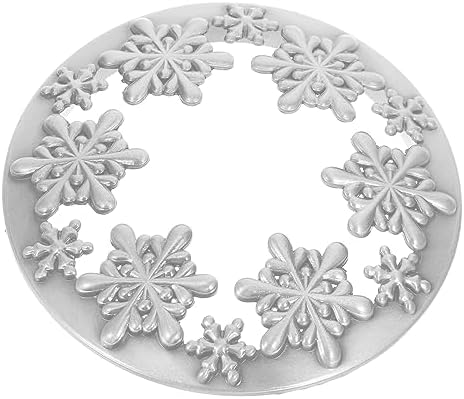 Sewroro Christmas Candle Jar Lid Snowflake Design Candle Holder Cover