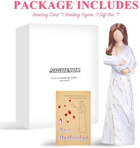 Hand-Painted Resin Sculpture for Expecting Mom