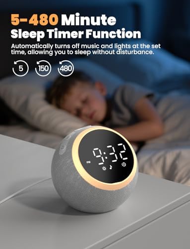 LIORQUE Alarm Clock with White Noise and Night Light