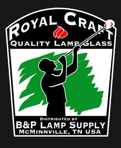 BP Lamp Clear Glass Beaded Top Chimney 8-14 Inches