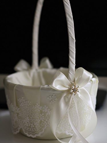 Alex Emotions One Flower Girl Basket Ivory Wedding Basket