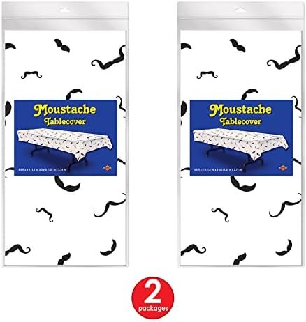 Beistle 2 Piece Plastic Moustache Table Covers