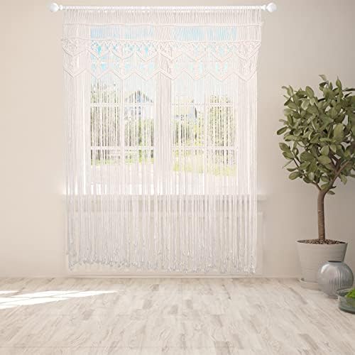 Macrame Curtain Large Wall Hanging Boho Decor 35x70 Inches