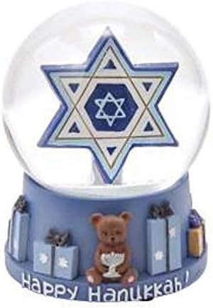 Kurt S Adler Musical Hanukkah Star of David Waterglobe 100MM
