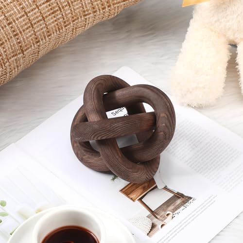 Yalikop 3 Link Wood Knot Decor - Coffee Table Boho Accent