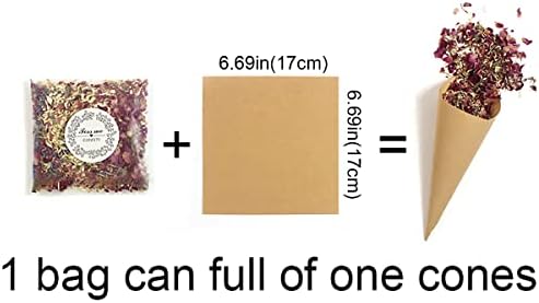 Homeemoh Party Confetti Natural Dried Rose Petals 12 Packs Biodegradable