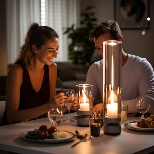 12 Pcs 25 Inch W Hurricane Glass Candle Holders