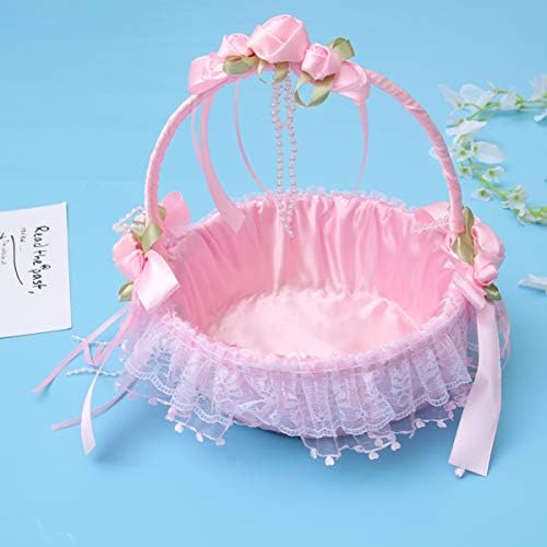 Amosfun Flower Girl Basket with Handle
