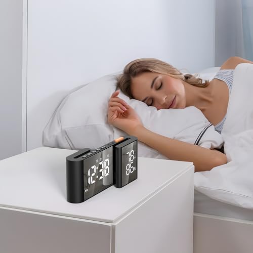 Vauno Dual Display Alarm Clock with FM Radio and Dimmer