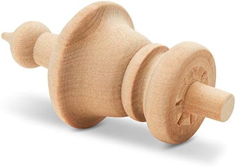 Woodpeckers Unfinished Wood Finials - 35 Inch Pack of 6