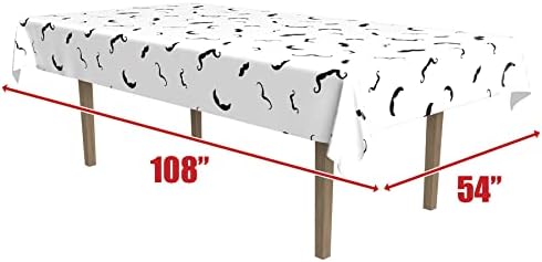 Beistle 2 Piece Plastic Moustache Table Covers