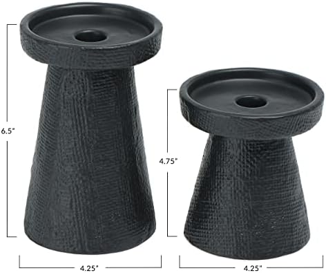 Main Mesa Stoneware Candleholder Set of 2