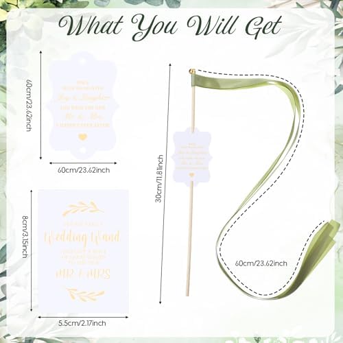 Baderke 103 Pcs Wedding Wands with Bells Set