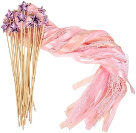 24 Pack Fairy Wands with Bells and Streamers