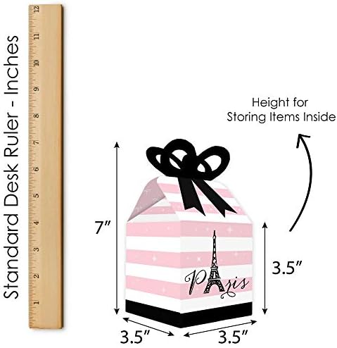 Big Dot of Happiness Paris Ooh La La Bow Boxes Set of 12