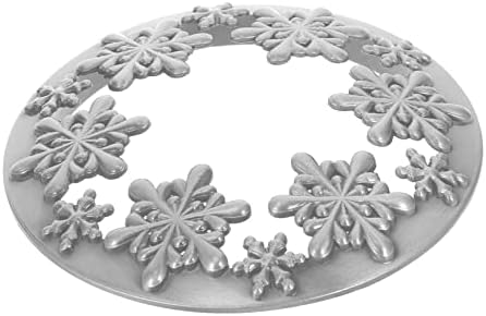 DOITOOL Smart Cover Candle Jar Christmas Topper Zinc Alloy Silver