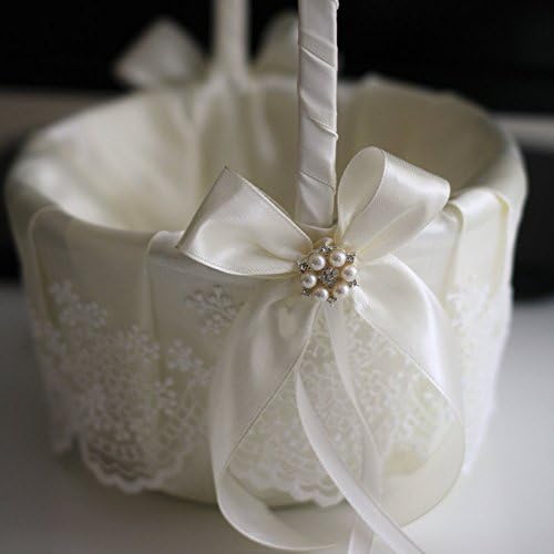 Alex Emotions One Flower Girl Basket Ivory Wedding Basket
