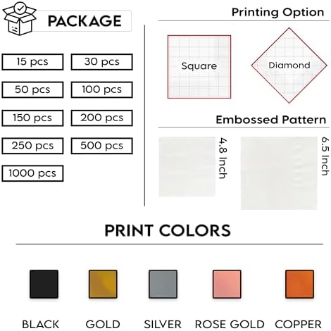 Personalized Rehearsal Dinner Napkins with Floral Design